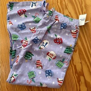 Old Navy Purple Holiday Print Pajama Pants
